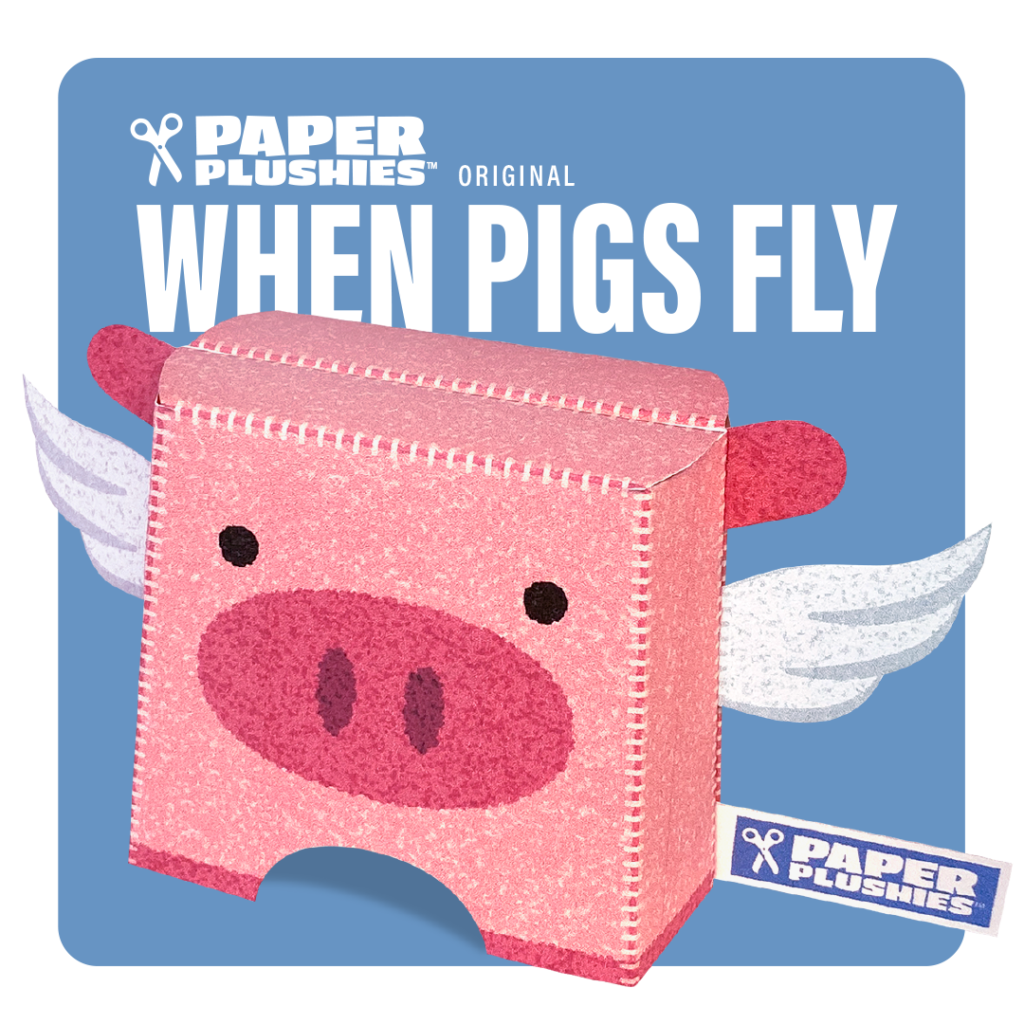 Paper Plushies When Pigs Fly Paper Craft by Landis Productions