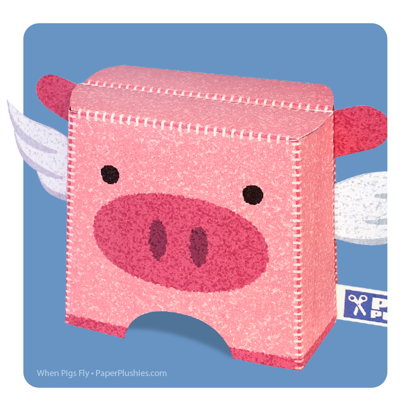 Paper Plushies When Pigs Fly Paper Craft by Landis Productions