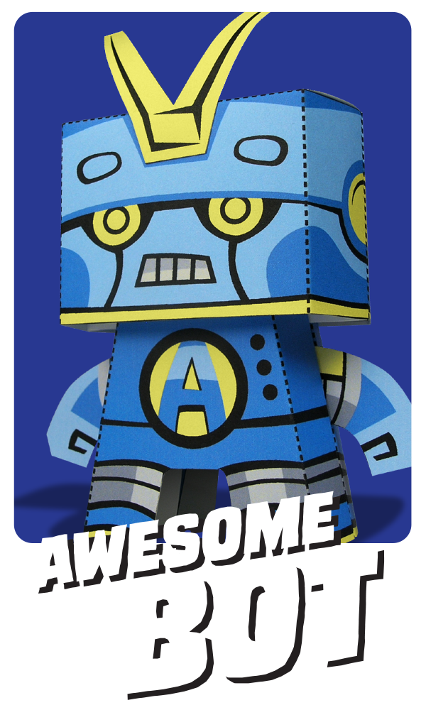 Kooky Craftables Awesome Bot Paper Craft