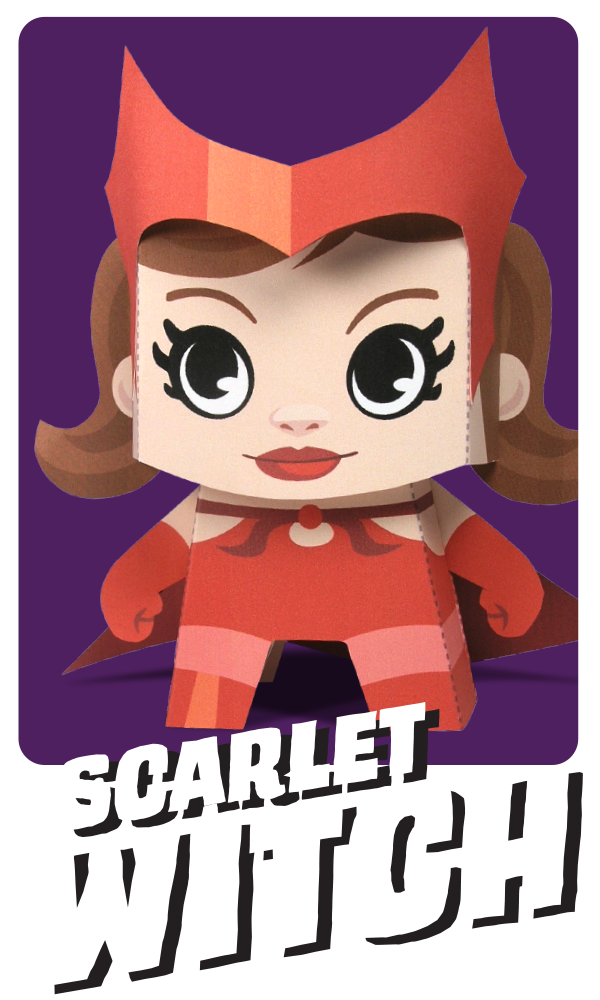 Kooky Craftables WandaVision Scarlet Witch Paper Craft