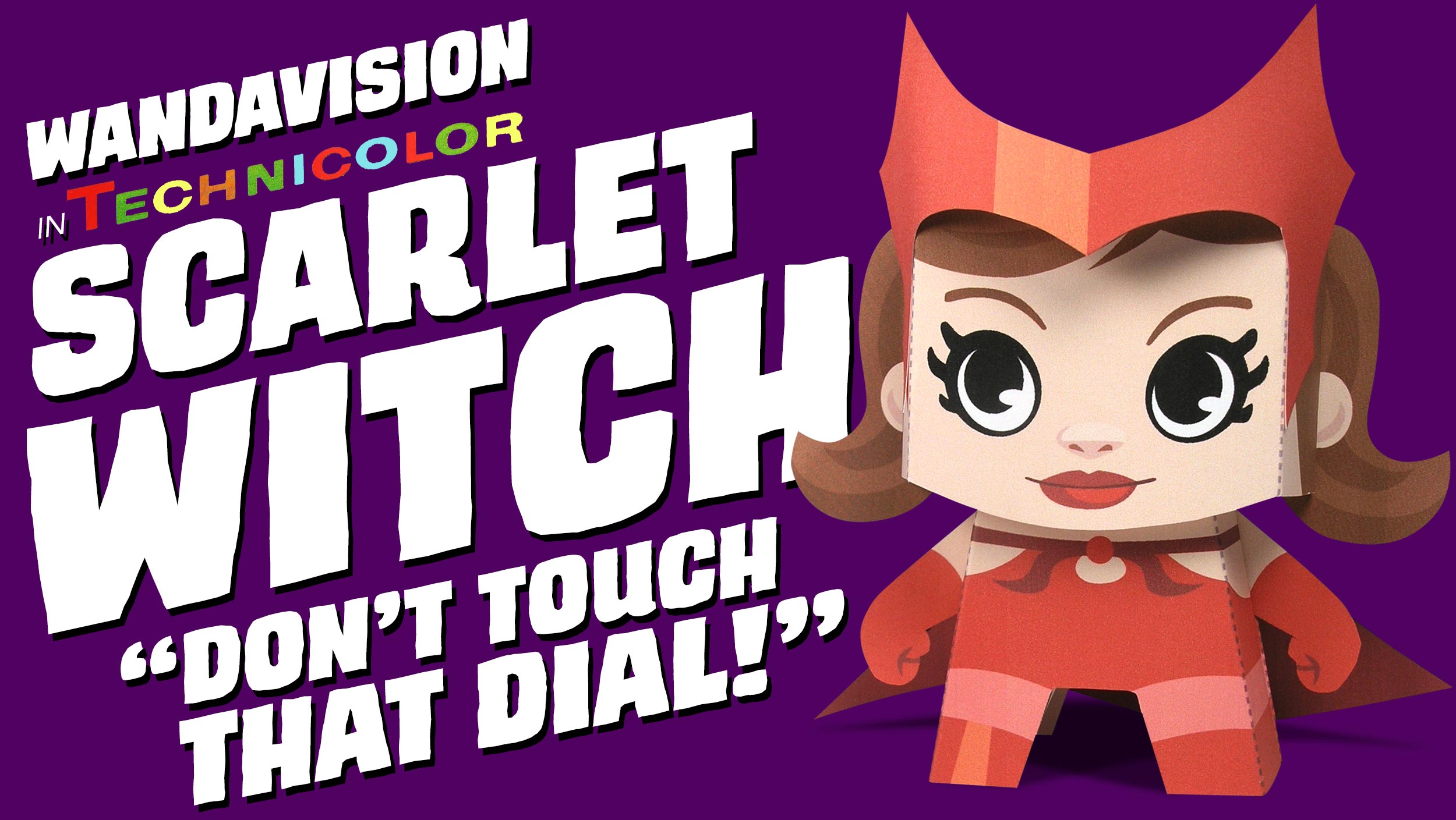 WandaVision Scarlet Witch Kooky Craftables Paper Craft