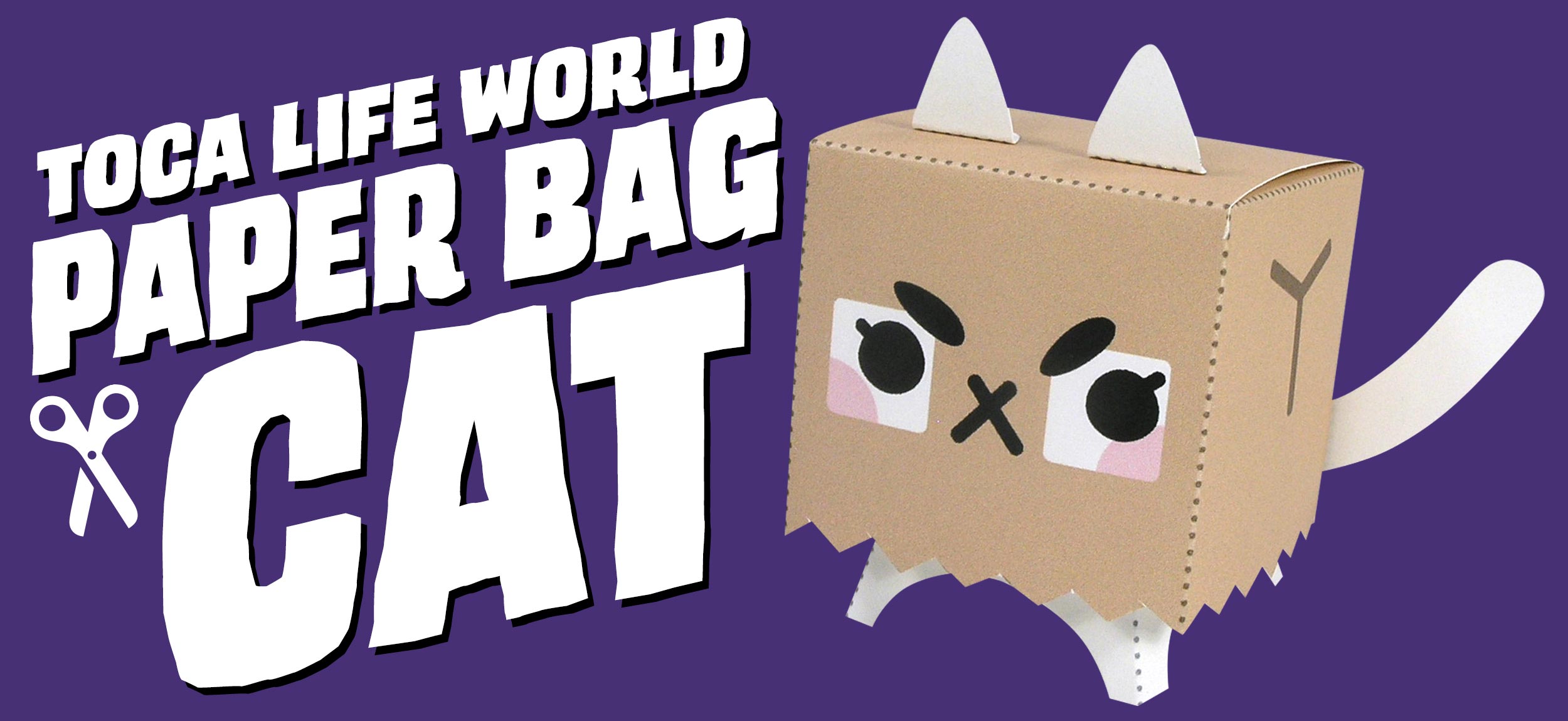 Toca Life World Papercraft Paper Bag Cat