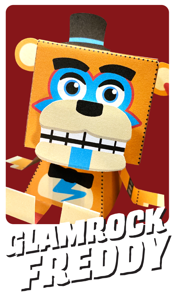 Glamrock Freddy Paper Toy