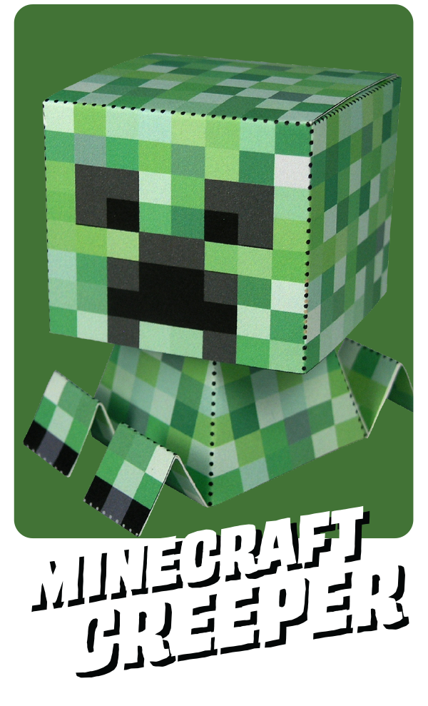 Minecraft Creeper paper toy